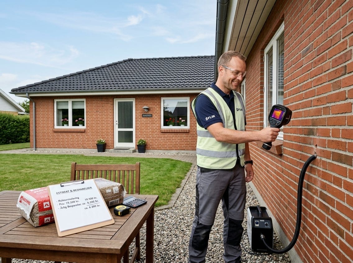 Hulmursisolering pris – hvad koster det at isolere huset?