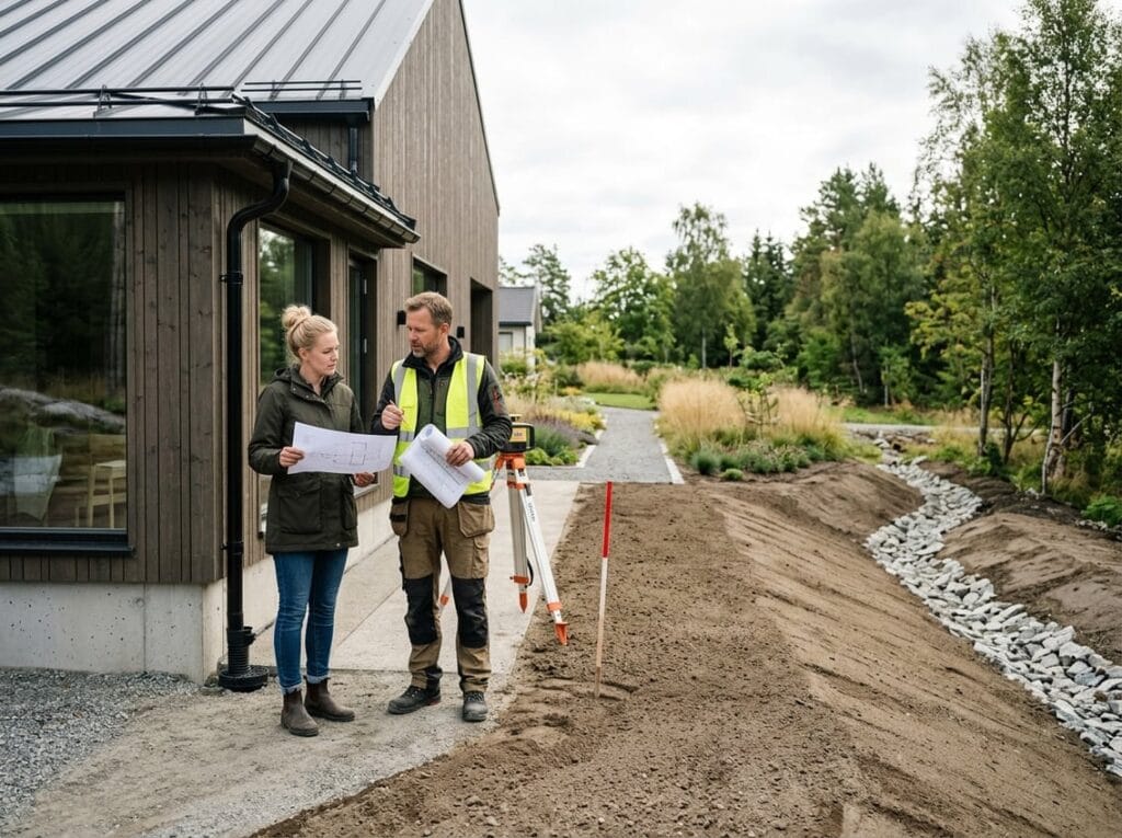 Sådan planlægger du terrænregulering omkring huset uden dyre jordfejl